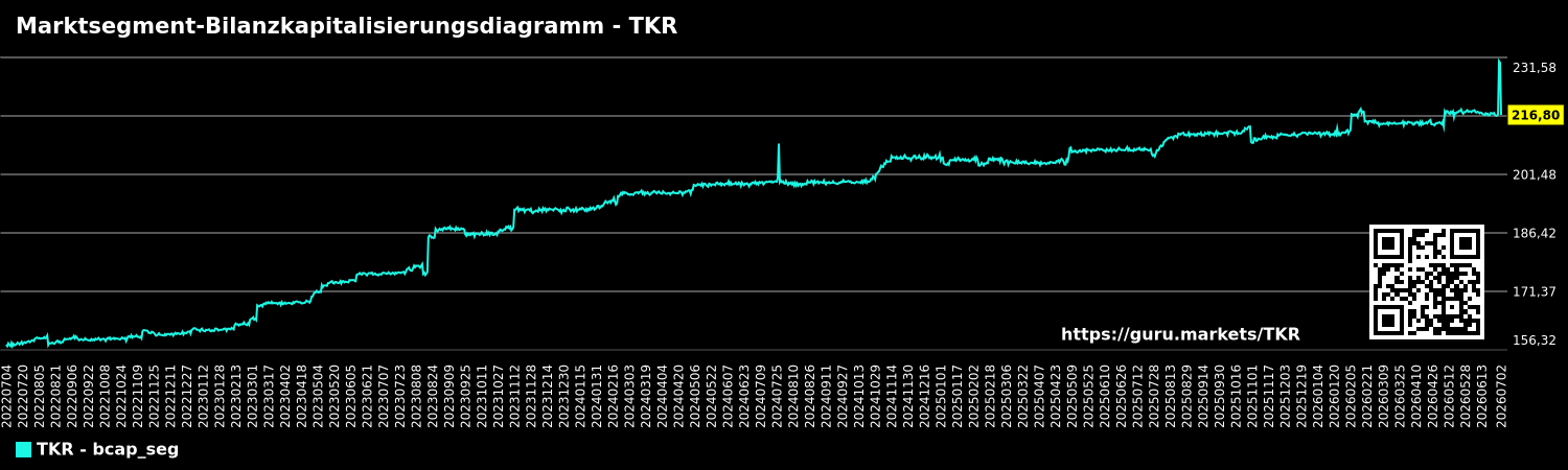 Marktsegment-Bilanzkapitalisierungsdiagramm - TKR